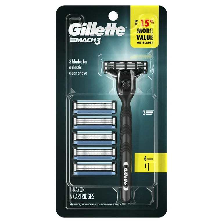 Gillette Mach3 დანადგარი   + 6 სათადარიგო თავი